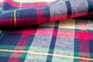 タータンチェックの布